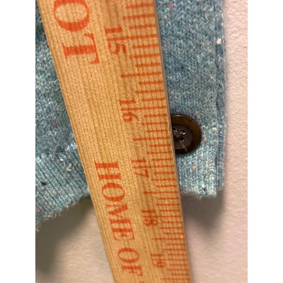 Talbots Petite Blue Elbow Sleeve Sweater Dress With Button Details On Sleeves Si - Picture 7 of 11